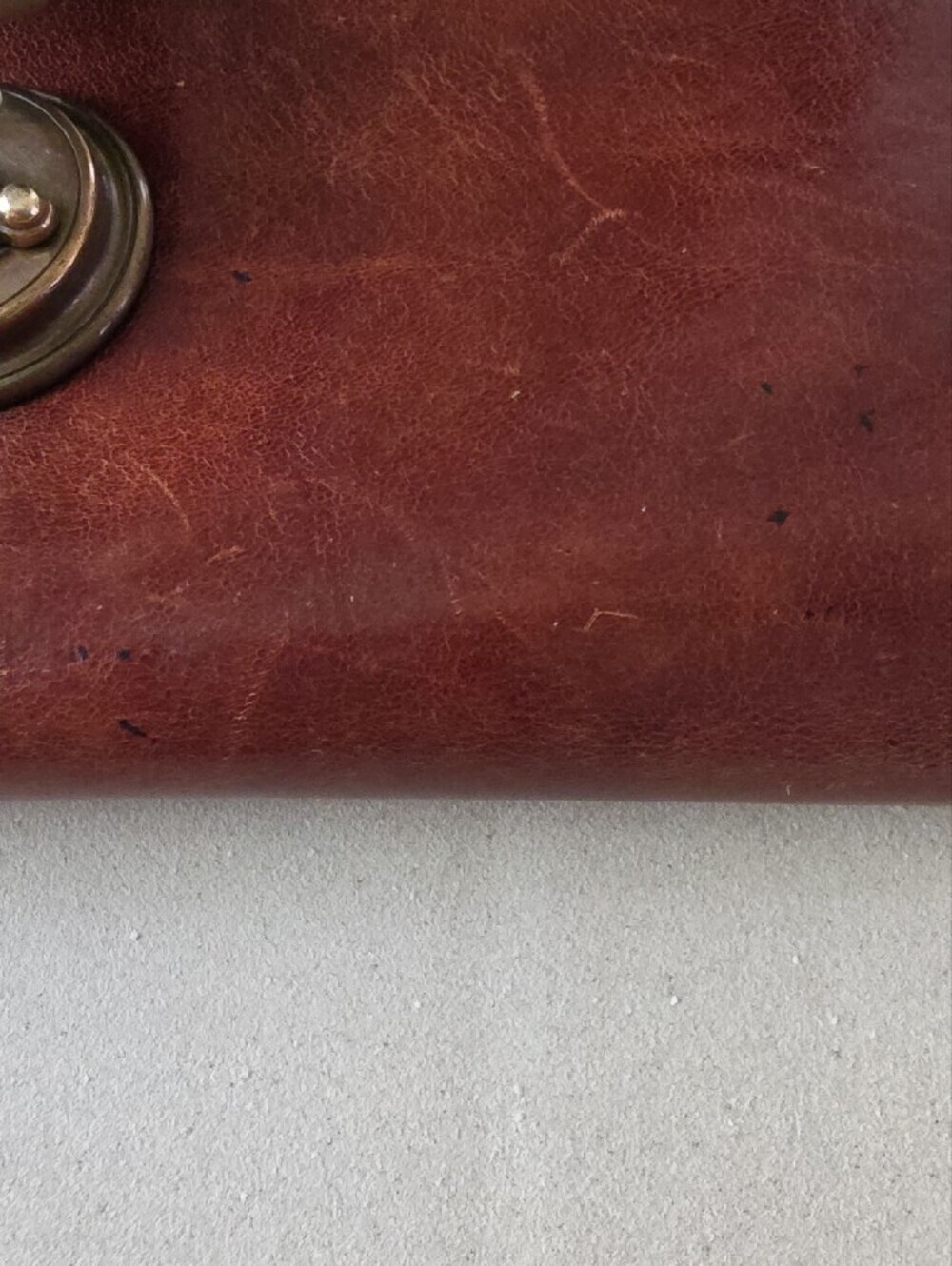 Ralph Lauren Cognac Brown Leather Clasp Wallet - Picture 9 of 14